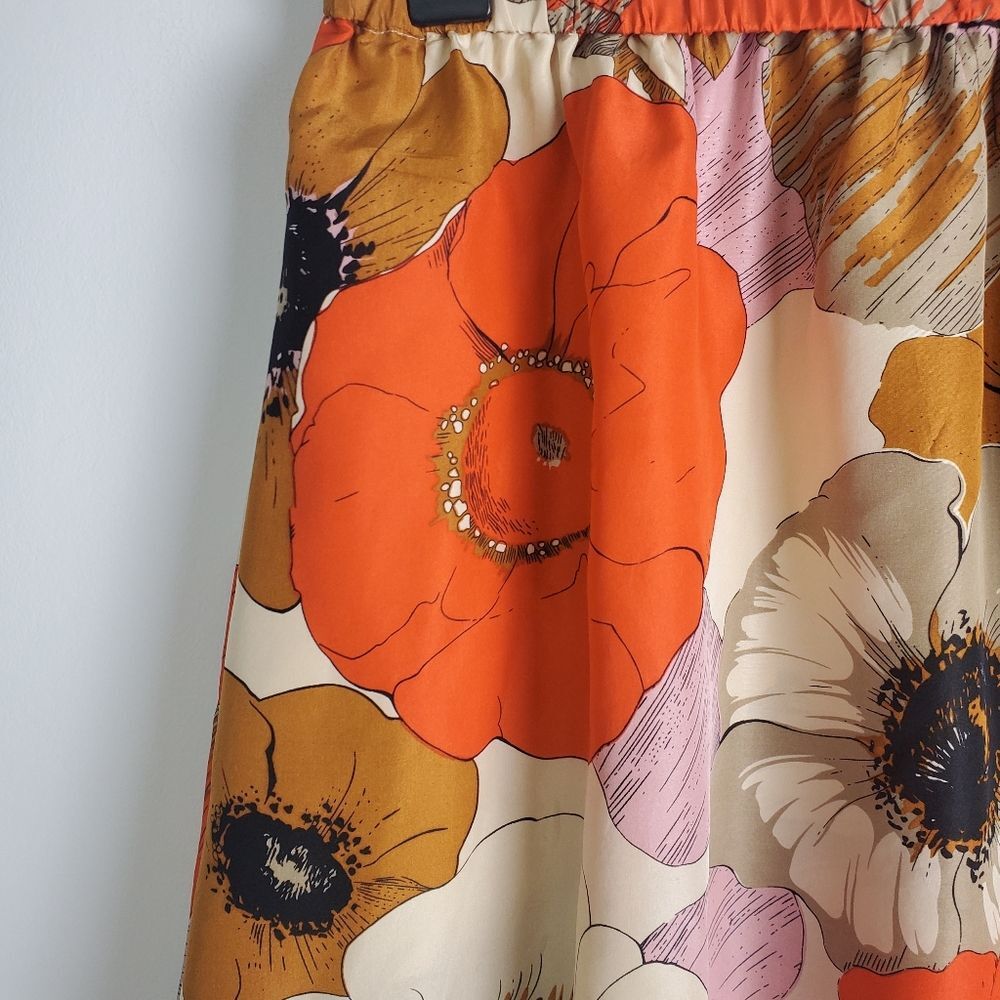 Anthropologie Odille Floral Silk Mini Skirt Size Small - Picture 3 of 9
